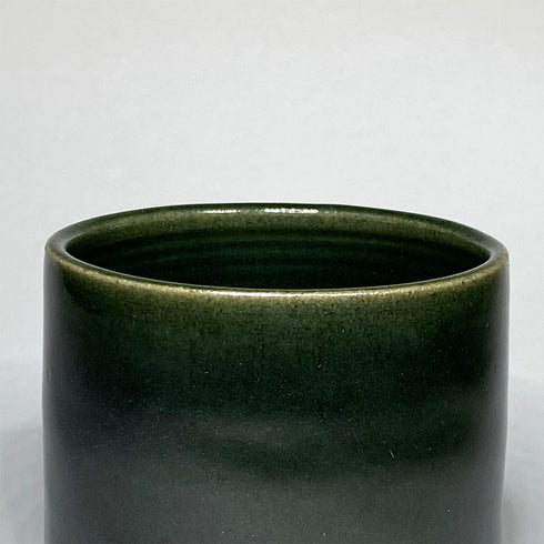 Mini Bottle Green Handmade Ceramic Plant Pot
